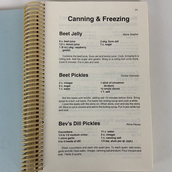 Ross Calvary United Methodist Church Centennial Cookbook 1894-1994 Spiral Bound - Picture 10 of 16